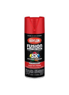 Buy Fusion All-In-One Spray Paint and Primer Gloss Red Pepper 12oz K02720007 in Saudi Arabia