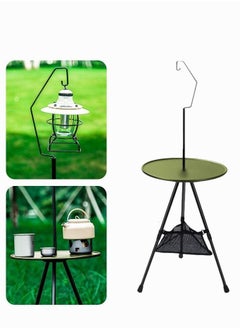 Buy Camping Table Portable Camping Side Table Picnic Table Height Adjustable Weather-Resistant Ultralight Round Folding Beach Table with Light Storage Bag for Camping Outdoor Picnic Hiking Fishing in Saudi Arabia