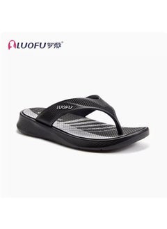 Buy Orthopedic Massage Slip-Resistant Mens Flip-FlopsBlack Black in UAE