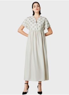 Buy Surplice Neck Tiered Dress in UAE