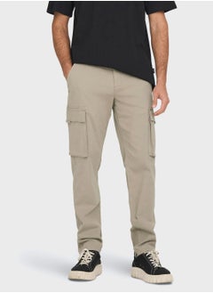 Buy Essential Slim Fit Cargo Pants in UAE