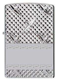 اشتري Zippo AE401058 167 Diamond Plate Chain Design Armor High Polish Chrome Windproof Lighter في الامارات