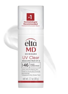 Buy EltaMD UV Clear Facial Sunscreen SPF 46 - For Skin Types Prone To Acne, Rosacea & Hyperpigmentation 48g/1.7oz Cream in UAE