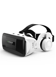Buy VR Headset with BT Headphones Eye Protected HD Virtual Reality Headset Compatible iPhone and Android Phone in Saudi Arabia
