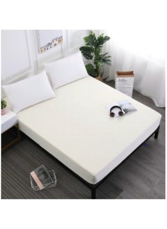 Buy Plush Polyester Double Fitted Bed Sheet - 200x200 cm for Comfort and Style in UAE