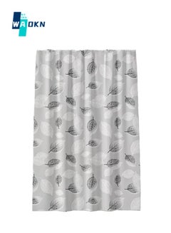 Buy Black & White Leaf Shower Curtain, Sanitary Partition Blind, Waterproof & Mildew Resistant Modern Simple Fashion Curtains for Bathroom (180 x 200 cm) in UAE