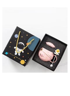 Buy Astronaut Cup Space Embossed Planet Mug 13.52oz Ceramic Coffee Mugs with Lid And Spoon Gift Box Cute Ceramic Coffee Mug Unique Gift Birthday For Girl Boy Women Men (Pink) in Saudi Arabia