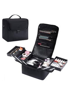 اشتري Professional Large Capacity Multilayer Makeup Organizer Box في الامارات