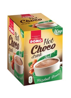 Buy Domo Chocolate Drink 3-In-1 Hazelnut 360g - 12 Sachet in UAE