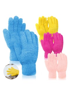 Buy 4 Pairs Microfiber Cleaning Gloves, Reusable No-Scratch Washable Dusting Mittens for Kitchen, House, Cars, Plants, Mirrors, Lamps, Blinds, Household Dusting Tools in UAE