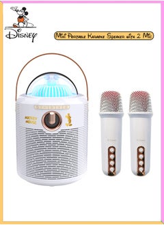 Buy Disney Mickey Mouse Microphone Bluetooth Speaker Large Volume Karaoke Audio Household Outdoor Large Capacity Subwoofer with 2 Intelligent Microphone in UAE