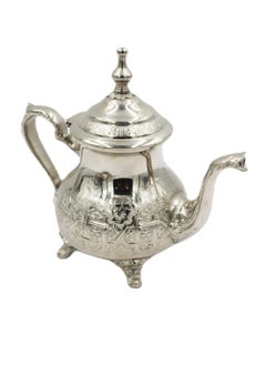 اشتري Moroccan Arabic Traditional Silver Plated Tea Pot 22 X 24 cm في الامارات