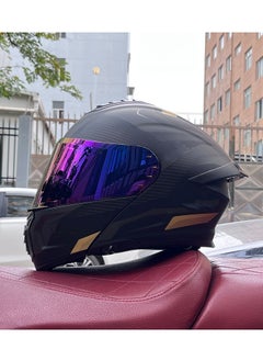 Buy New Double Mirror Helmet Semi Full Cover Four Seasons Motorcycle Helmet in Saudi Arabia