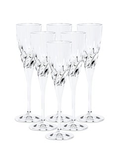 اشتري Trix Flute Glass, Clear - Set of 6 في الامارات