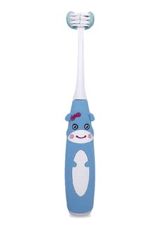 Buy Kids Toothbrush Electric, 6-Sided DuPont Bristles Wrap-Around Sensory Toothbrush,include 4 Modes & Smart Timers & 2 Brush Heads For Kids Age 2-14(Blue) Blue in UAE