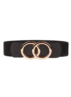 Buy Elastic Belt Ladies Double Loop Letter Adjustable Waist Seal 67.5cm  Black in UAE