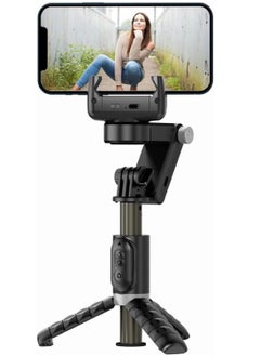 اشتري Q18 DESKTOP TRIPOD GIMBAL STABILIZER 360 ROTATING LIGHT HANDHELD OR PORTABLE WIRELESS REMOTE-CONTROL SMART TRACKING compatible with iPhone and Android Fill Light Auto Tracking Tripod Gimbal Stabilize في الامارات