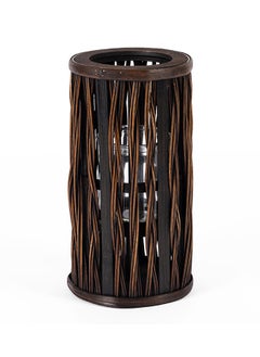 Buy Bamboo Tall Lantern, Brown - 16x32 cm in UAE