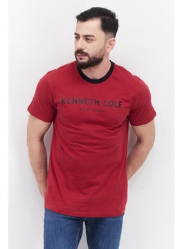 اشتري Men Crew Neck Short Sleeves Graphic Print T-Shirt, Red في الامارات