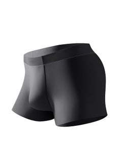 Buy Men's Underwear Seamless Ice Silk Ultra Thin Breathable Quick Dry Antibacterial High Elastic Comfortable U Shaped Convex Boxer Brief for Male in Saudi Arabia