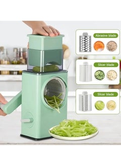 Buy Kitchen 3 in 1 Vegetable Cutter, Stainless Steel Panel, Vegetable Chopper Slicer in UAE