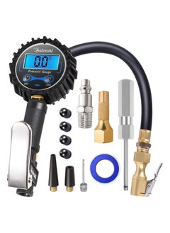 Buy Tyre Inflator, Digital Tire Inflator with Pressure Gauge, 250 PSI Air Chuck and Compressor Accessories Heavy Duty Rubber Hose Quick Connect Coupler for Car,Truck, Motorcycle in UAE