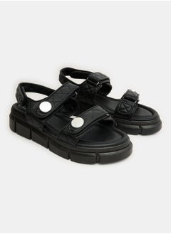 Buy Stitched Leather Velcro Sandals in Egypt