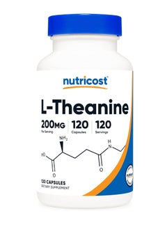 Buy Nutricost L-Theanine 200mg, 120 Capsules, Double Strength - Non-GMO, Gluten Free in UAE