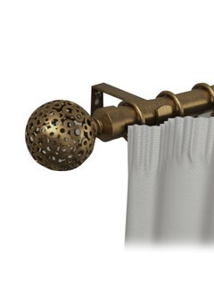 Buy Stainless Steel Elegant Design Curtain Rod Gold 120-210 cm in Saudi Arabia