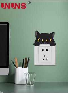 Buy 8pcs Cat Switch Wall Stickers,Cartoon Black Cats Light Switch Stickers,DIY Kids Bedroom Car Office in UAE