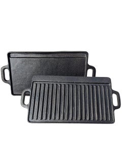 Buy Black Rock Grill Cast Iron Griddle Reversible Grill Pan BBQ Plate 46cm x 23cm in UAE