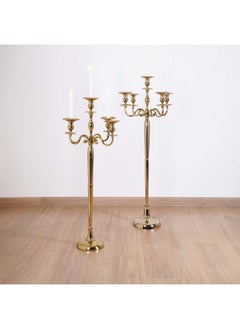 اشتري Lucian 5-Arm Candle Stand 49X49X103.5Cm-Brass Gold في الامارات