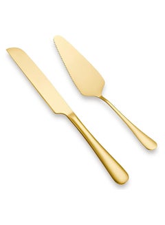 Buy Cake Serving Set Wedding Cake Knife and Server Set Cake Cutting Utensils Stainless Steel Cake Cutter Serrated Cake Knife Professional Dessert Server for Cake Cheese Pie Pizza in Saudi Arabia