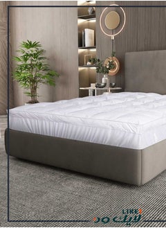 Buy Microfiber Mattress Topper 14 cm With Microfiber Filling 200x120cm in Saudi Arabia