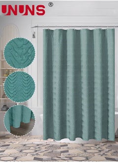 اشتري Compound Shower Curtain,Waterproof Design And Polyester,Quick-Drying, Weighted Hem,Pleated Embossed,Washable Shower Curtains Set For Bathroom,180x180cm في الامارات