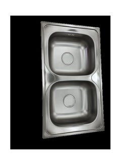 Buy Stainless steel Sink 86*50 double bowl in Saudi Arabia