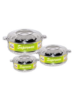 Buy Hotpot Steel Casserole 3pc set 2.5,3.5,5.0 L in UAE