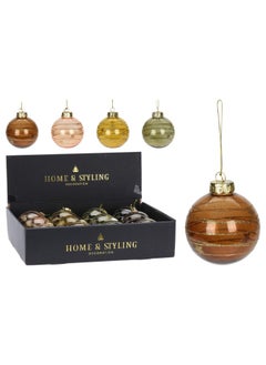 Buy Homesmiths Xmas Ball 80Mm Star Assorted 1 Piece in UAE