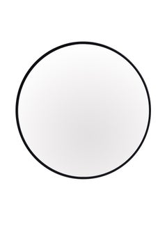 Buy Metal Frame Round Wall Mirror Black Colour-100cm in UAE