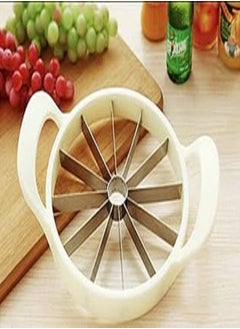 Buy Extra Large Watermelon Slicer with Comfort Silicone Handle,Home Stainless Steel Fruit Slicer Cutter Peeler Corer Server for Cantaloup Melon,Pineapple,Honeydew (White) in Egypt