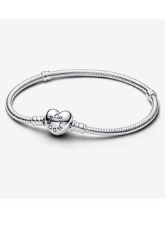 Buy Pandora Moments Heart Clasp Snake Chain Bracelet for Women in UAE