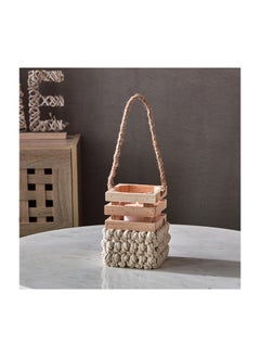 اشتري Lumber Natural Wooden Lantern 11.5 x 17 x 11.5 cm في الامارات