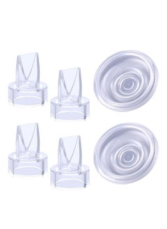 اشتري Pack Of 4 Duckbill Valves And 2 Pack Of 2 Silicone Diaphragm Compatible with Wearable Breast Pump في الامارات