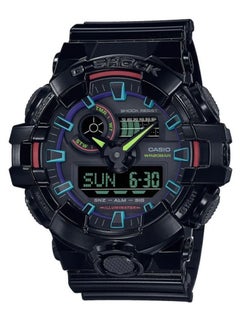 اشتري Men's Round Shape Glossy Black Strap Analog & Digital Wrist Watch GA-700RGB-1ADR في الامارات