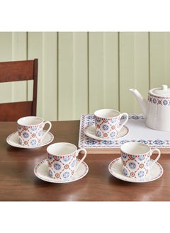 Buy Majestic 4-Piece Tea Cup and Saucer Set 220 ml in UAE