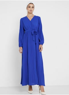 Buy Pleated Wrap Dress in Saudi Arabia