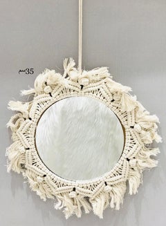 Buy Handmade lace dream catcher handmade with crochet and beads with a decorative dangle design. in Saudi Arabia
