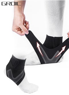 Buy 1 Pair Ankle Brace for Women & Men - Breathable Comfortable Adjustable Ankle Wrap, Ankle Support for Running, Basketball, Achilles, Minor Sprains, Joint Pain Relief, Injury Recovery in UAE