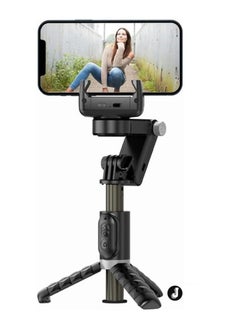 Buy 3-Axis Gimbal Stabilizer for Smartphone with Extendable Selfie Stick & Tripod – 360° Rotation, Face Tracking, 4-in-1 Portable Phone Tripod for iPhone/Android in UAE