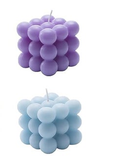 Buy Aesthetic Cube Shape Bubble Candles Scented Cute Soy Wax Candles Small Decorative Candles for Home Office Decor Hanging Shelf Candles 2pcs in Egypt